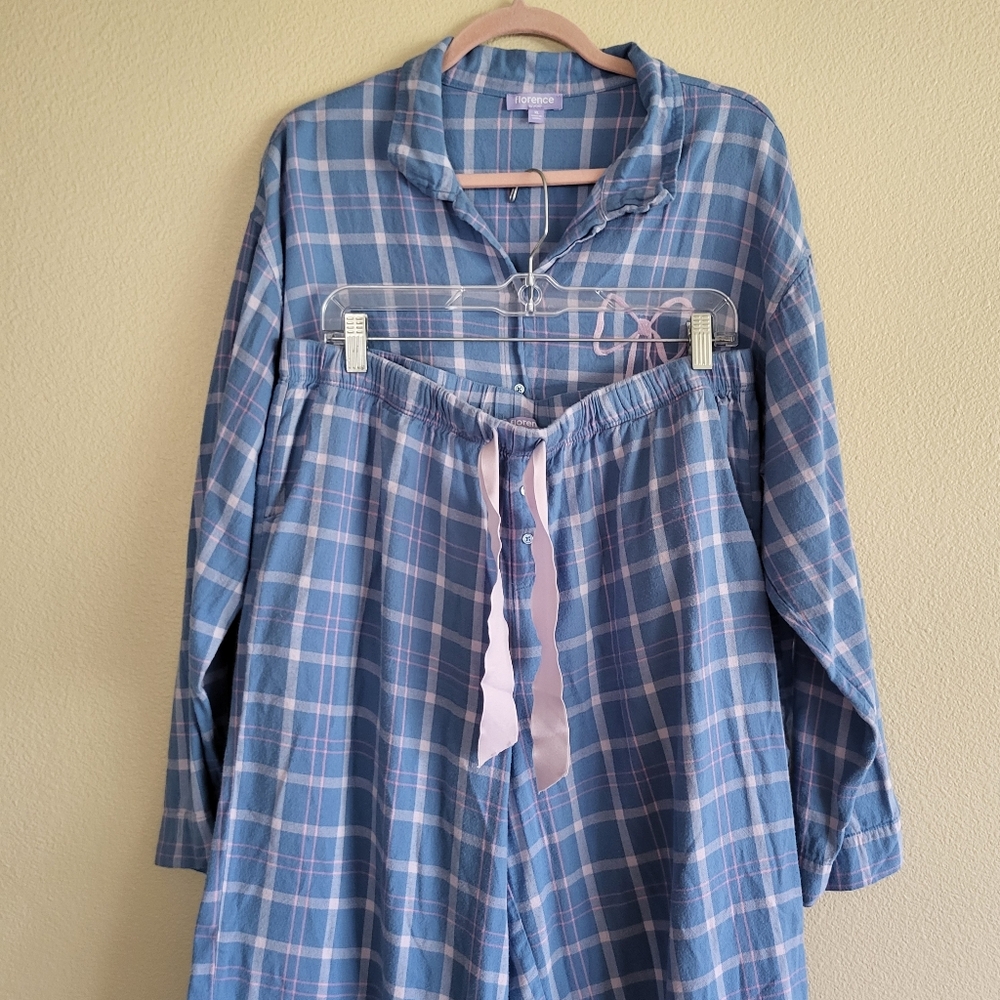 Florence By Mills Blue Flannel Pajamas - XL
